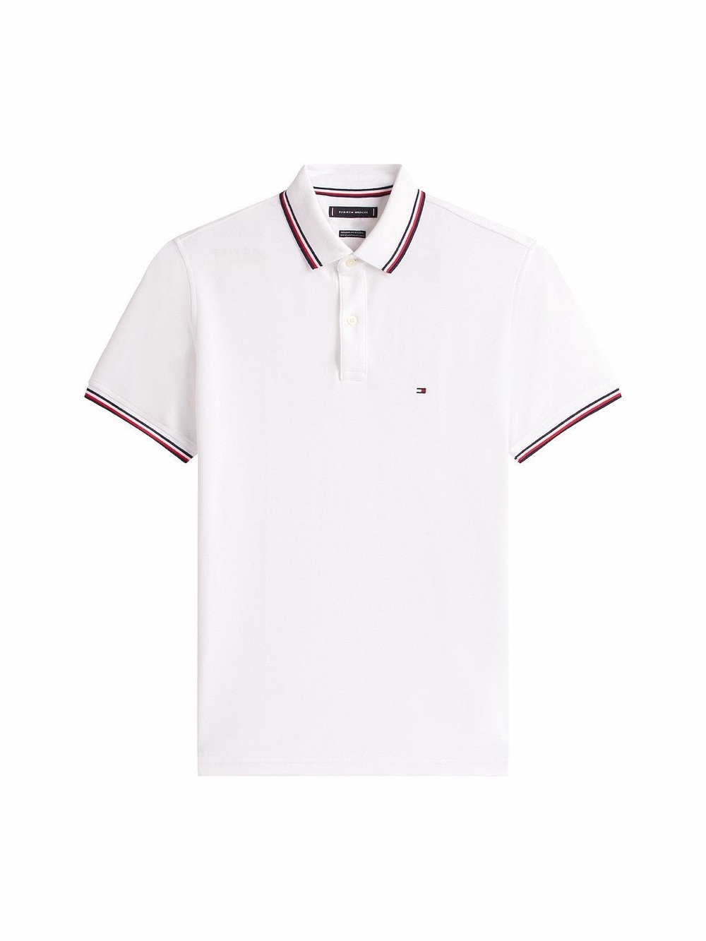 Tommy Hilfiger White Polo with Navy and Red Trim
